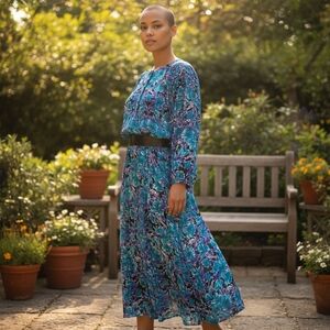 Vintage Miss Oops CA. 1980's Floral Dress Womens Size 14